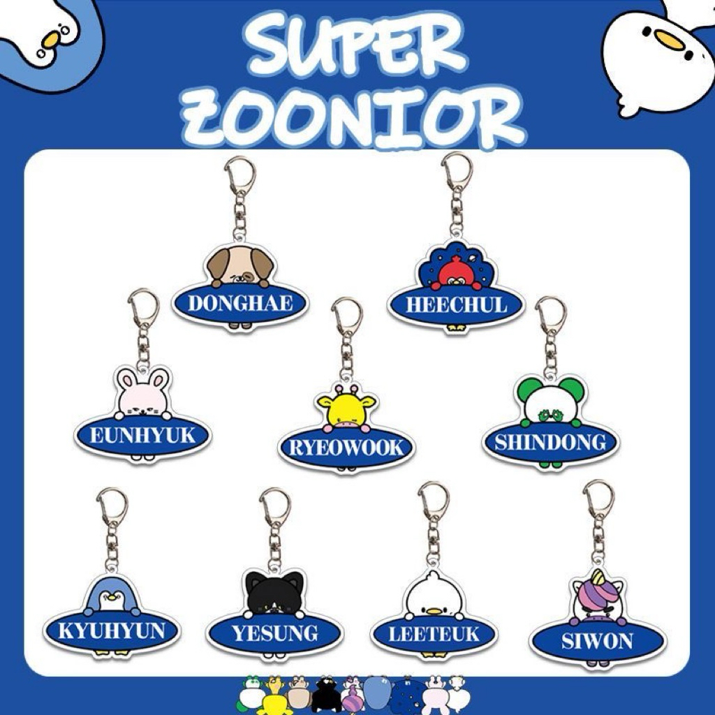 SUPER JUNIOR - KEYRING KEYCHAIN AKRILIK SUPER JUNIOR LEETEUK HEECHUL YESUNG SHINDONG EUNHYUK DONGHAE