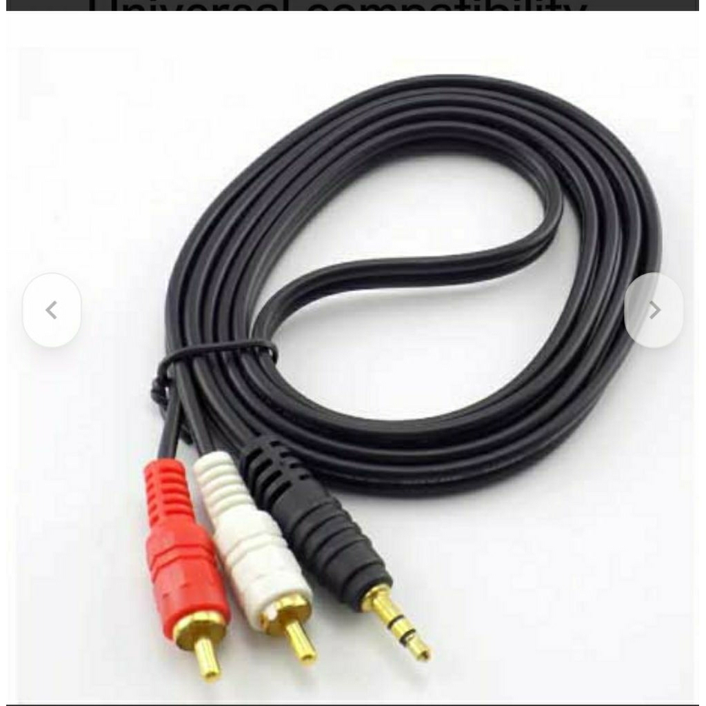 Kabel Audio Jack Aux 3.5mm Male to RCA Male 2 meter