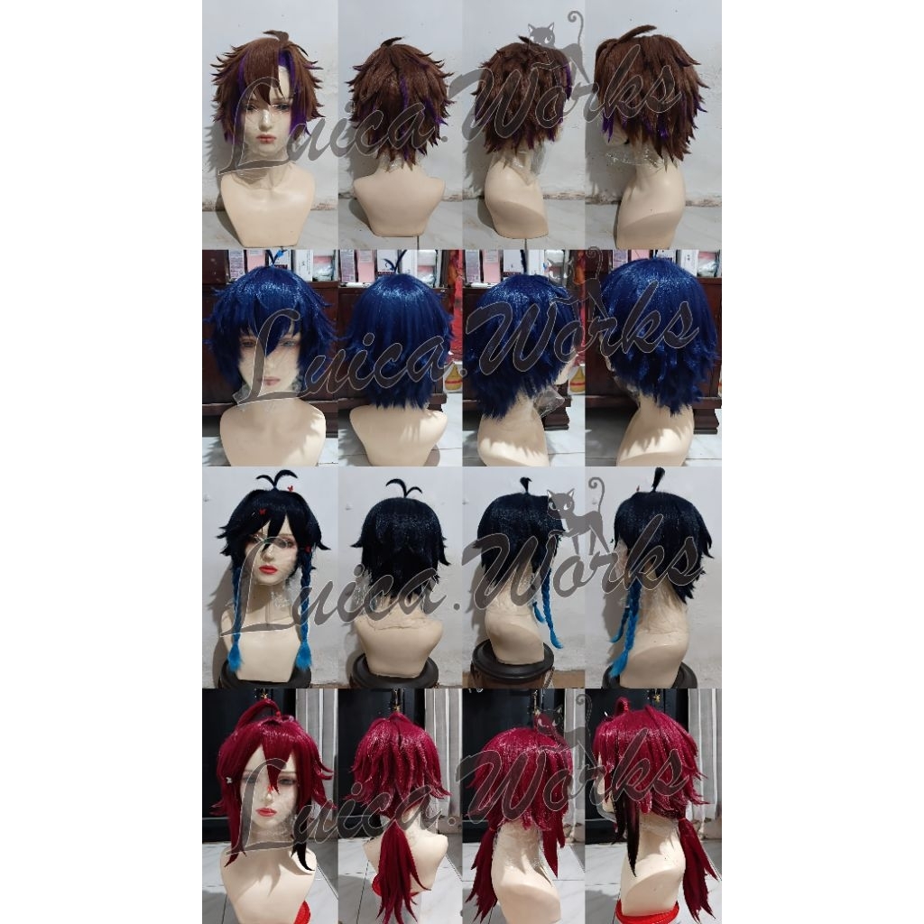 Wig Cosplay Repair-Styling Crimp Commision Jasa Styling Wig Cosplay