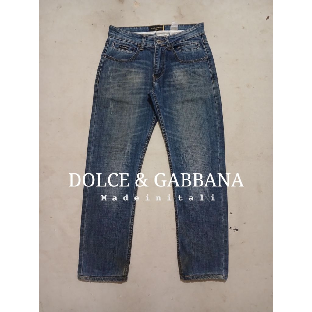 celana jeans dolce&gabbana unisex second original