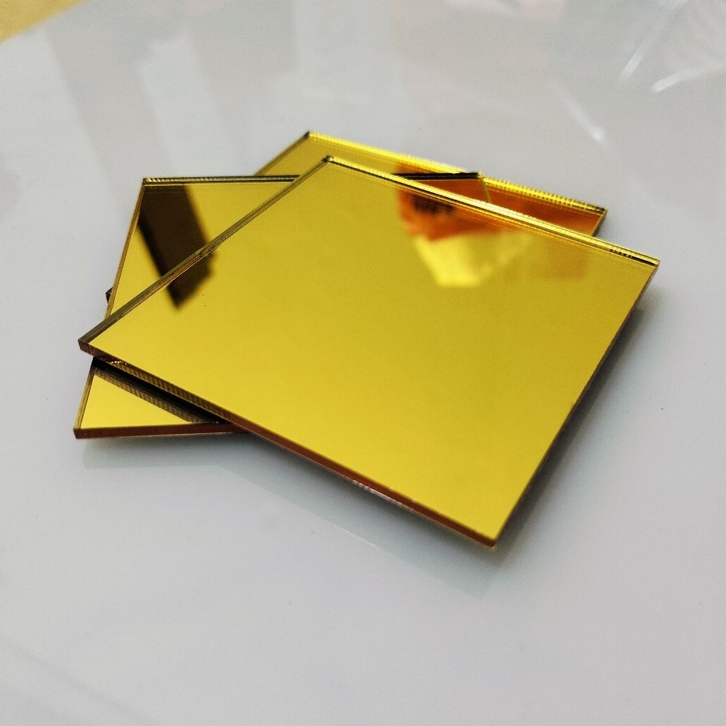 Akrilik Lembaran Gold Mirror Ukuran Custom