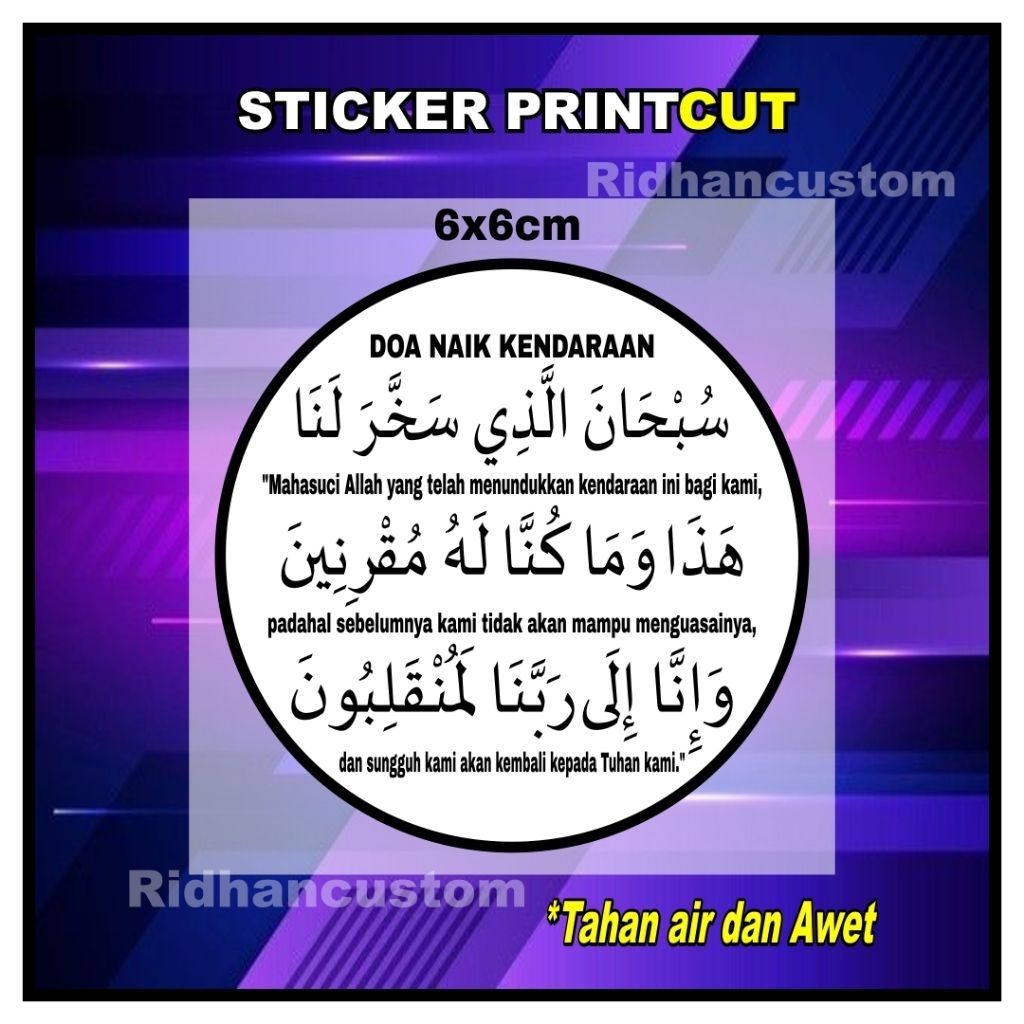 [ DOA NAIK KENDARAAN ] STICKER PRINTCUT MOTOR HELM SEPEDA DLL DOA NAIK KENDARAAN
