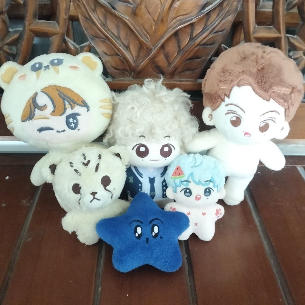 TAKE ALL Plush Doll Mark Lee NCT Makeuchee 15cm by kiyomee Mahengheng 10cm by markleebar Baby Captai