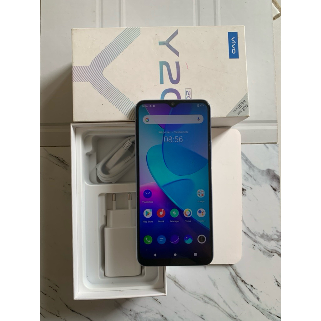 vivo y20 2021 ram 4/64 second orian - hp second vivo y20 ram 4/64 fullset orian