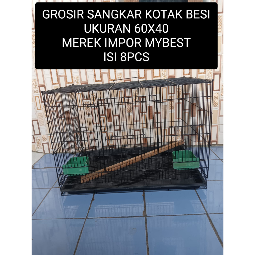 GROSIR SANGKAR KOTAK BESI UKURAN 60X40 bisa buat kucing burung dan hewan lain