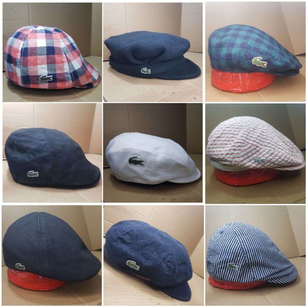 Topi Copet , Flat Cap , News Boy , Mekanic Cap Lacoste