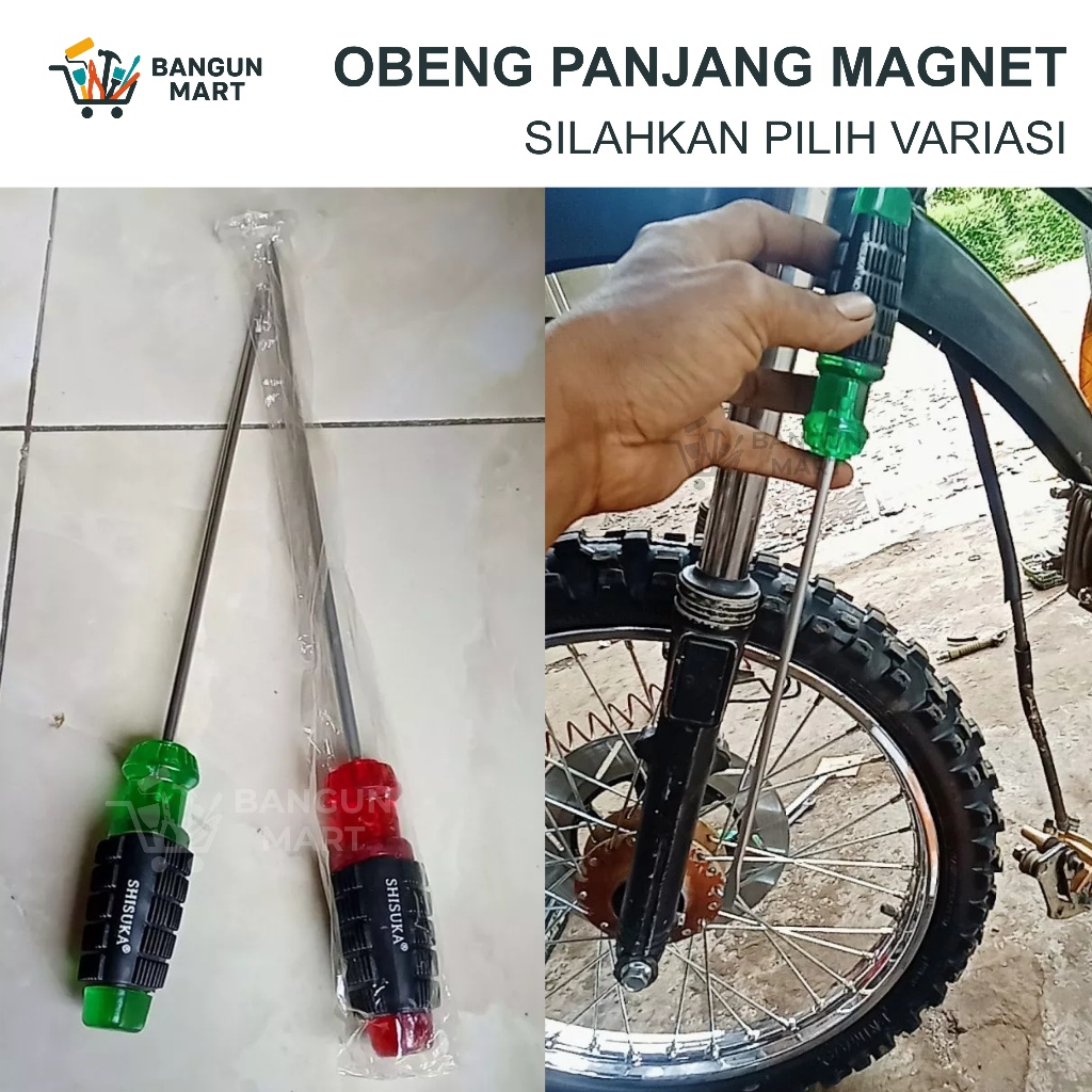 Obeng Radio / Setting Motor Plus Minus 6 Inch - 8 Inch - 10 Inch - 12 Inch / Motor Gagang Karet Ujun