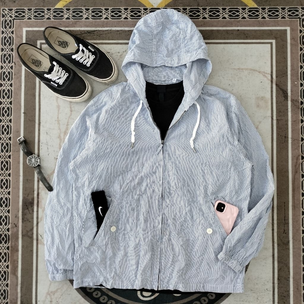 Uniqlo cotton parka seersucker