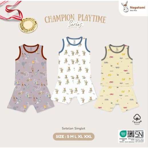NAGATOMI - Setelan Baju Anak Kutung Champion Playtime
