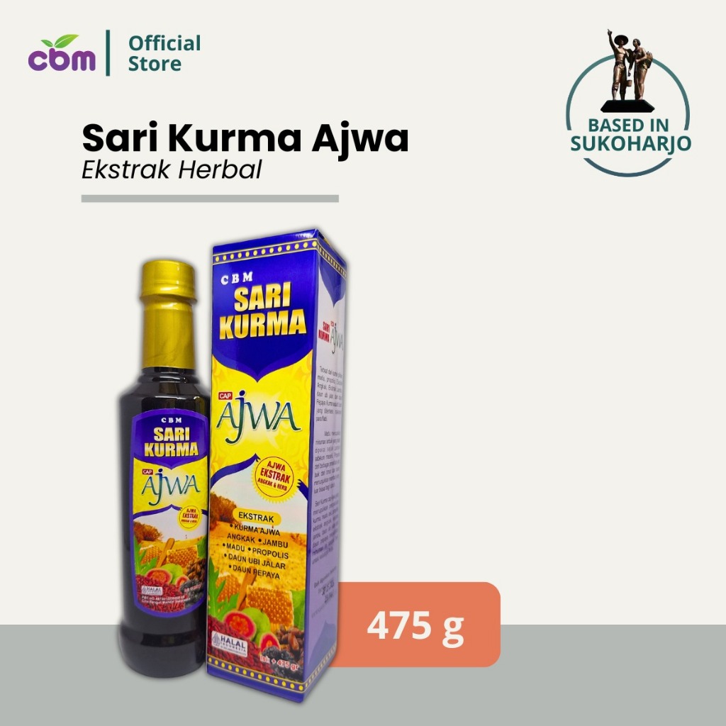 CBM AJWA -  Sari Kurma Madu Angkak Plus Propolis 475gram Bantu Naikan Trombosit