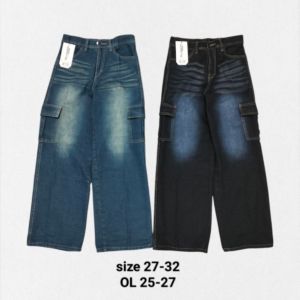 celana kargo jeans fedding
