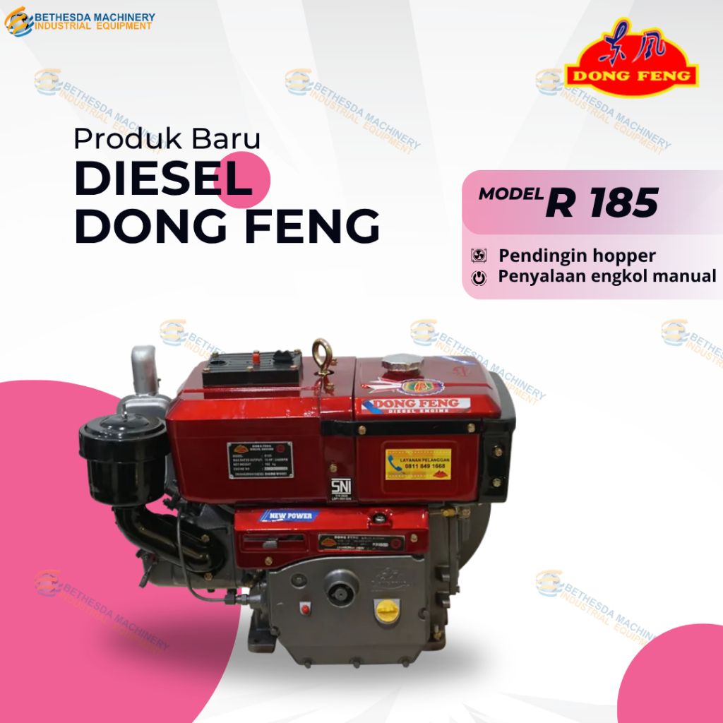 Mesin Diesel 10 HP / 10 PK Penggerak Dongfeng R 185 R 185 NL