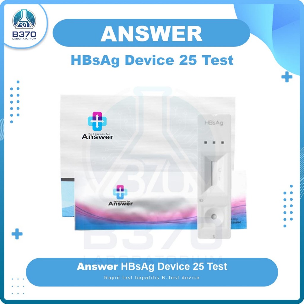 ANSWER HBsAg Rapid Test Hepatitis B (Strip & Device) – Whole Blood / Serum / Plasma