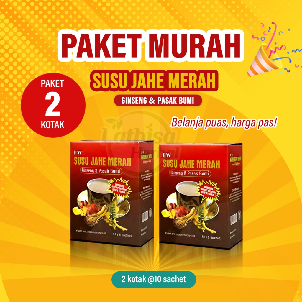 Paket Murah 2 Box Susu Jahe Merah Ginseng Pasak Bumi