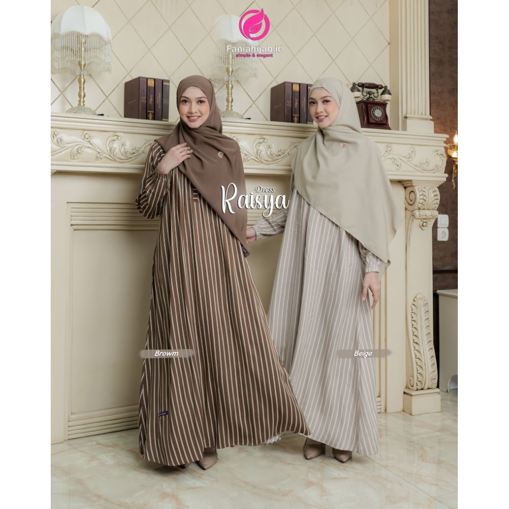 GAMIS TERBARU FANIA HIJAB - RAISYA DRESS - Kain Rayon zara twill