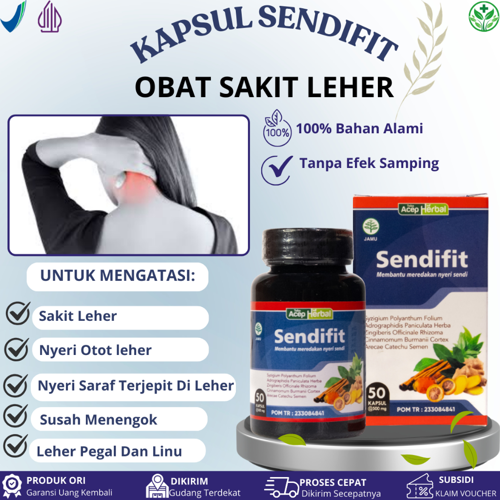 Sendifit Untuk Nyeri Leher, Leher Kaku, leher Pegal, Leher Tegang, Otot Leher Kaku, Sakit Leher Bela