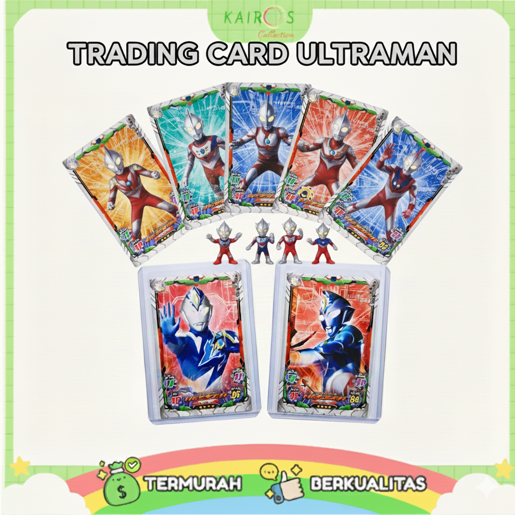 Trading Card Anime Ultraman Mainan Kartu Koleksi Anak