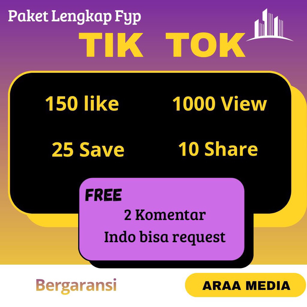 paket lengkap fyp TikTok free komen