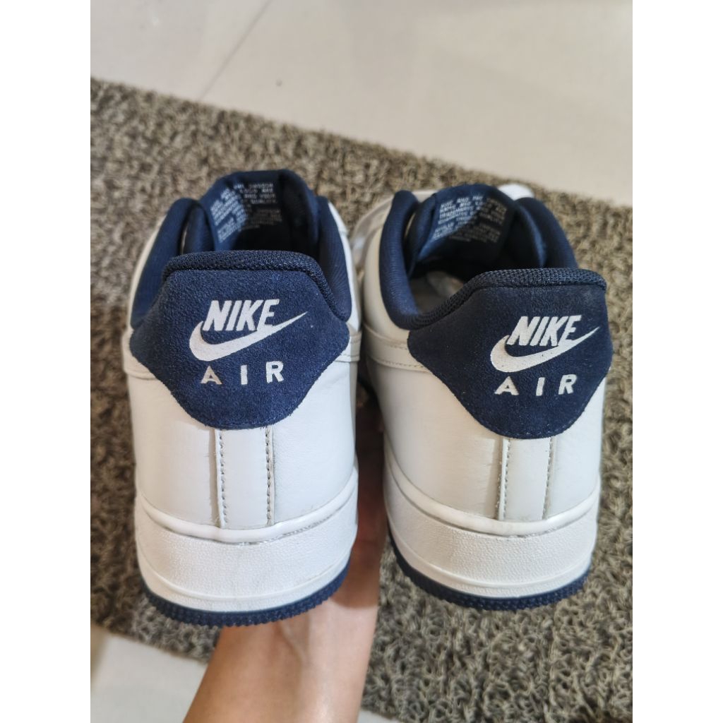 Nike Air Force One White Blue (preloved) like new