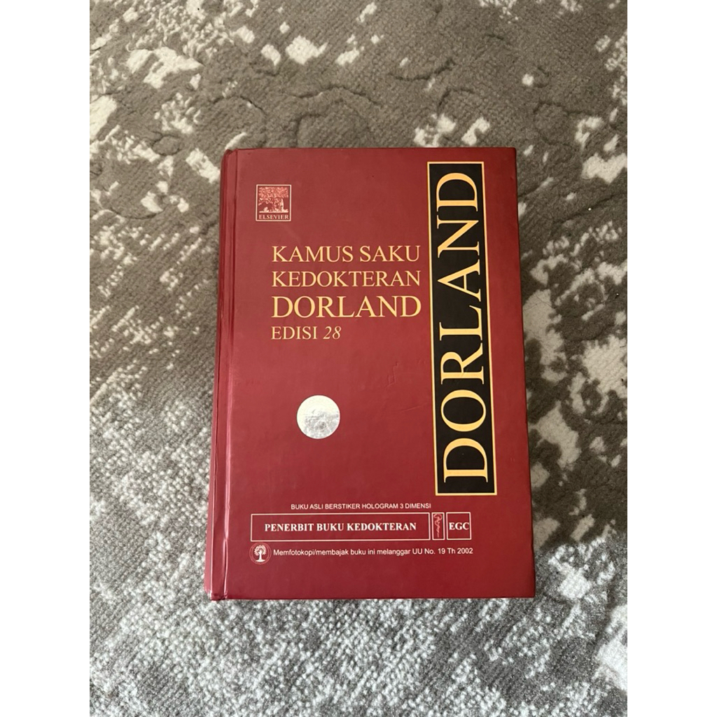 Kamus Saku Kedokteran Dorland Edisi 28 Buku Kedokteran - Buku Bekas - PRELOVED BOOK - Buku Layak Pak