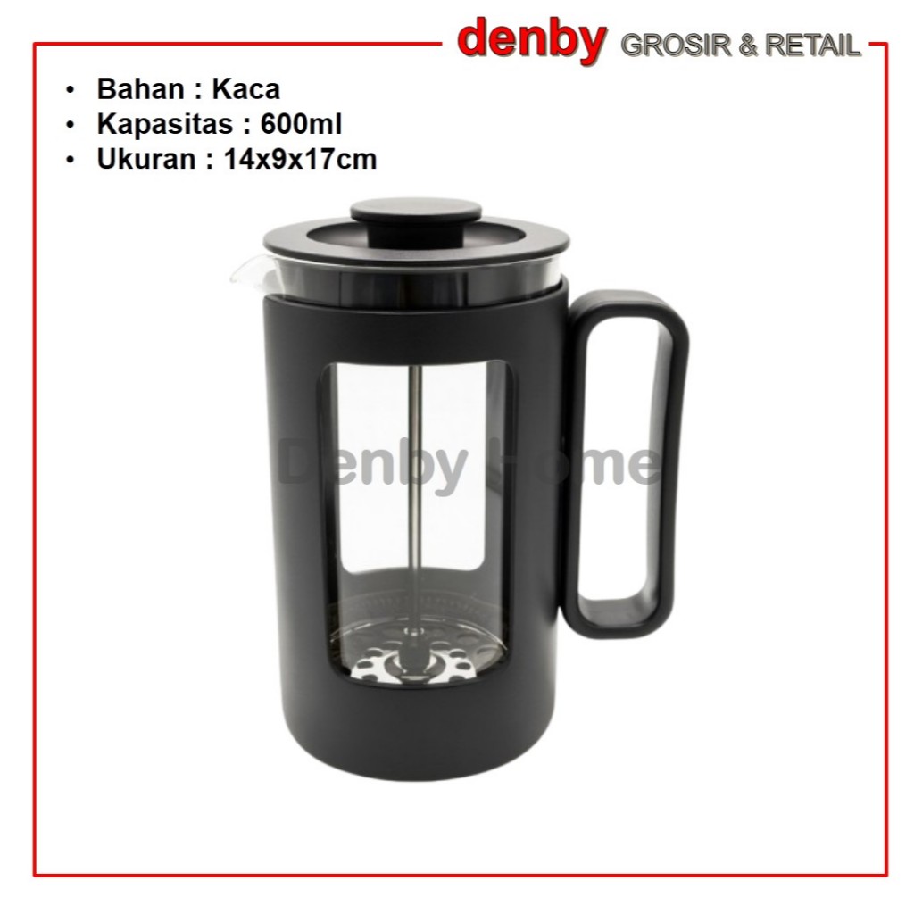 DENBY HOME Kopi Press Coffee Plunger Gold Alat Kopi  Kapal Api Seduh Manual