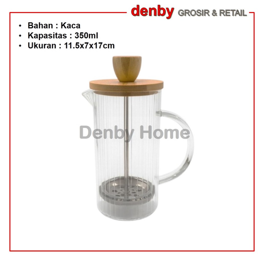DENBY HOME Kopi Press Coffee Plunger Gold Alat Kopi Kapal Api Seduh Manual