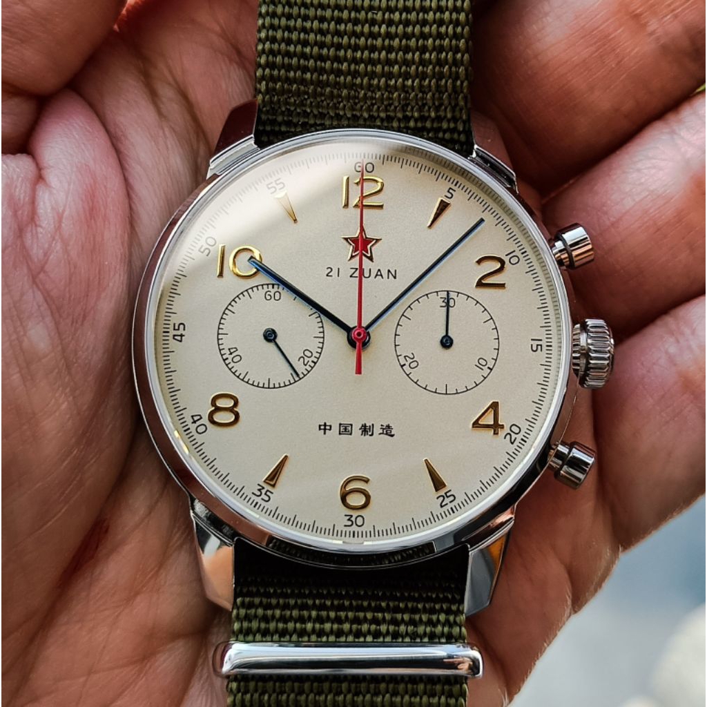 Tophill Pilot Seagull 1963 Sapphire 40mm Chronograph