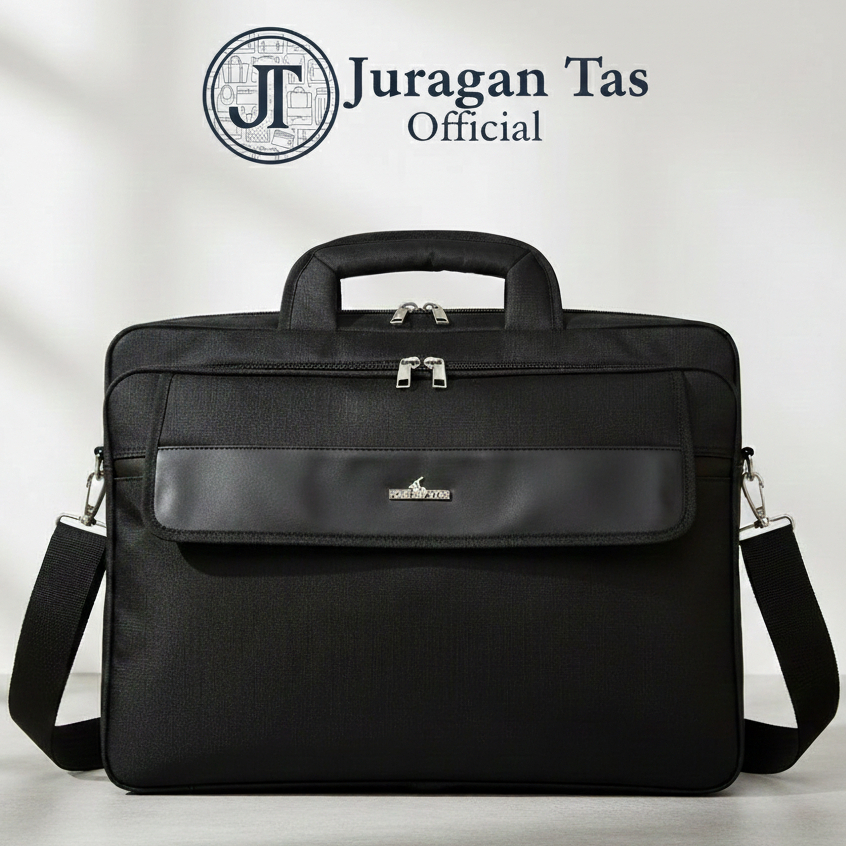 [JURAGAN TAS] Tas Selempang Laptop Pria Wanita POLO PL0153 Tas Laptop Jinjing Original