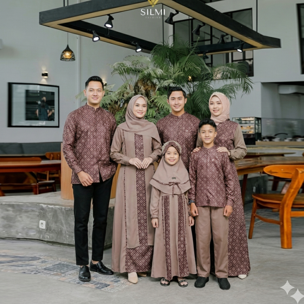 SARIMBIT SILMI TERBARU AZURA FAMILY MAROON SPICE LEBARAN 2026 || BAJU PAKAIAN BUSANA MUSLIM COUPLE G