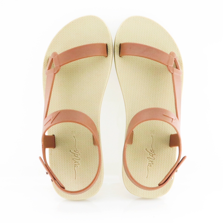 NEW  Ando Stella Latte/Cinnamon  -  Sandal Strap Wanita Rumah Ando