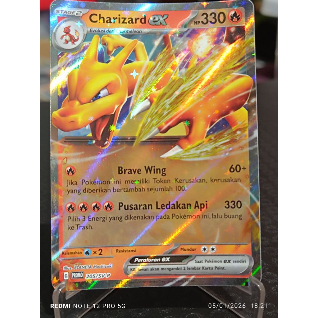 kartu pokemon TCG ori Indonesia Charizard ex RR promo