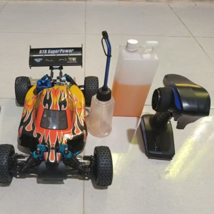mobil remote rc engine nitro buggy hsp 1/10