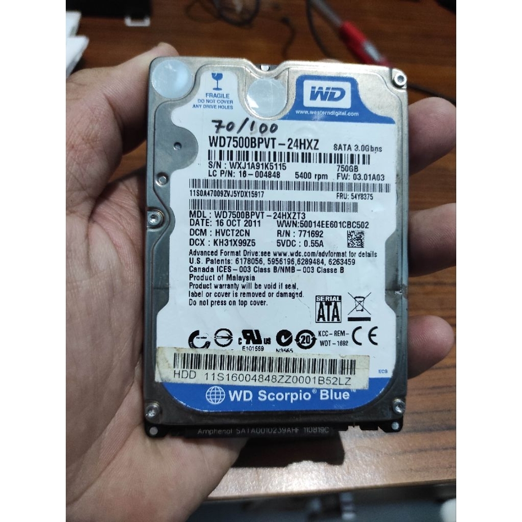 hdd 2,5inch 750gb