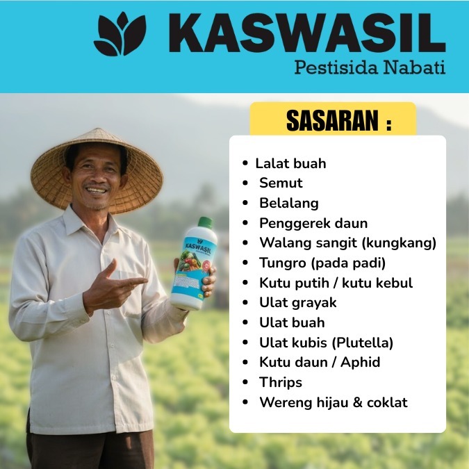 KASWASIL 500ml Pestisida Organik Obat Hama Wereng Coklat Pada Tanaman Padi - Obat Hama Padi Wereng C