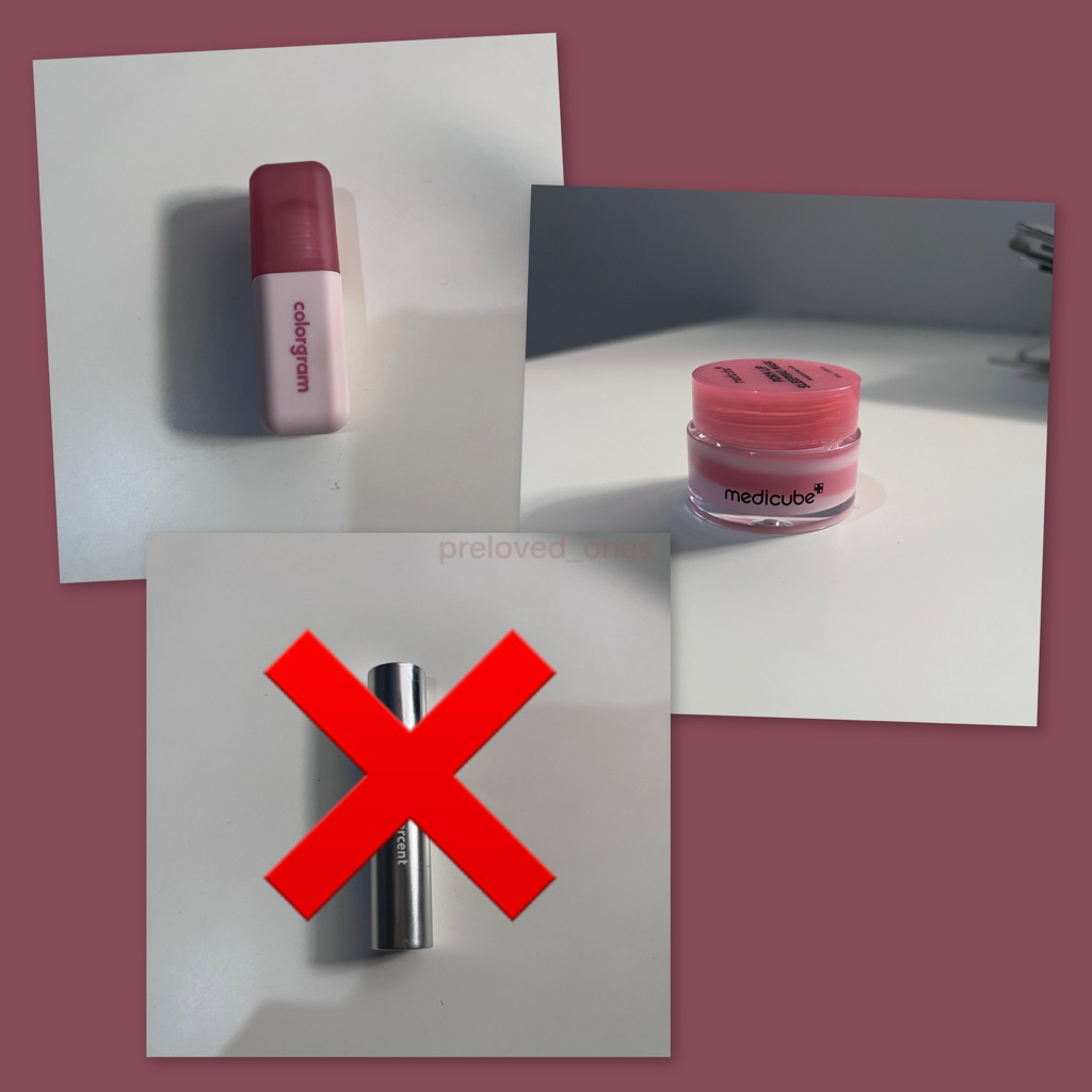 (BACA DESKRIPSI & LIHAT FOTO) PRELOVED Makeup Lip Tint Sleeping Mask Korea K-Beauty Medicube Colorgr