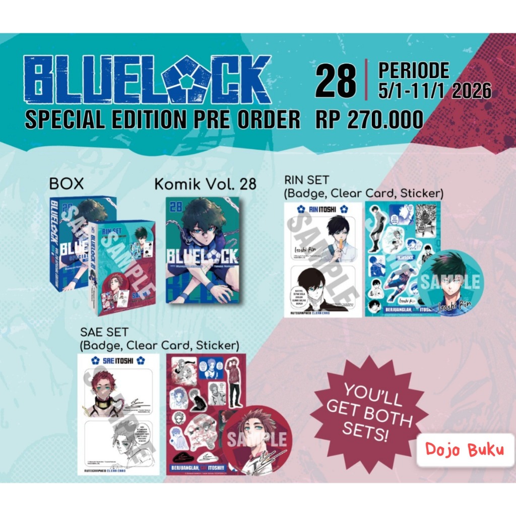 Komik Blue Lock 28 (SPECIAL SET) by Muneyuki Kaneshiro
