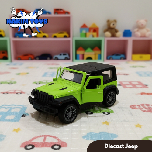 Mainan Diecast Mobil Jeep Rubicon Offroad Hijau