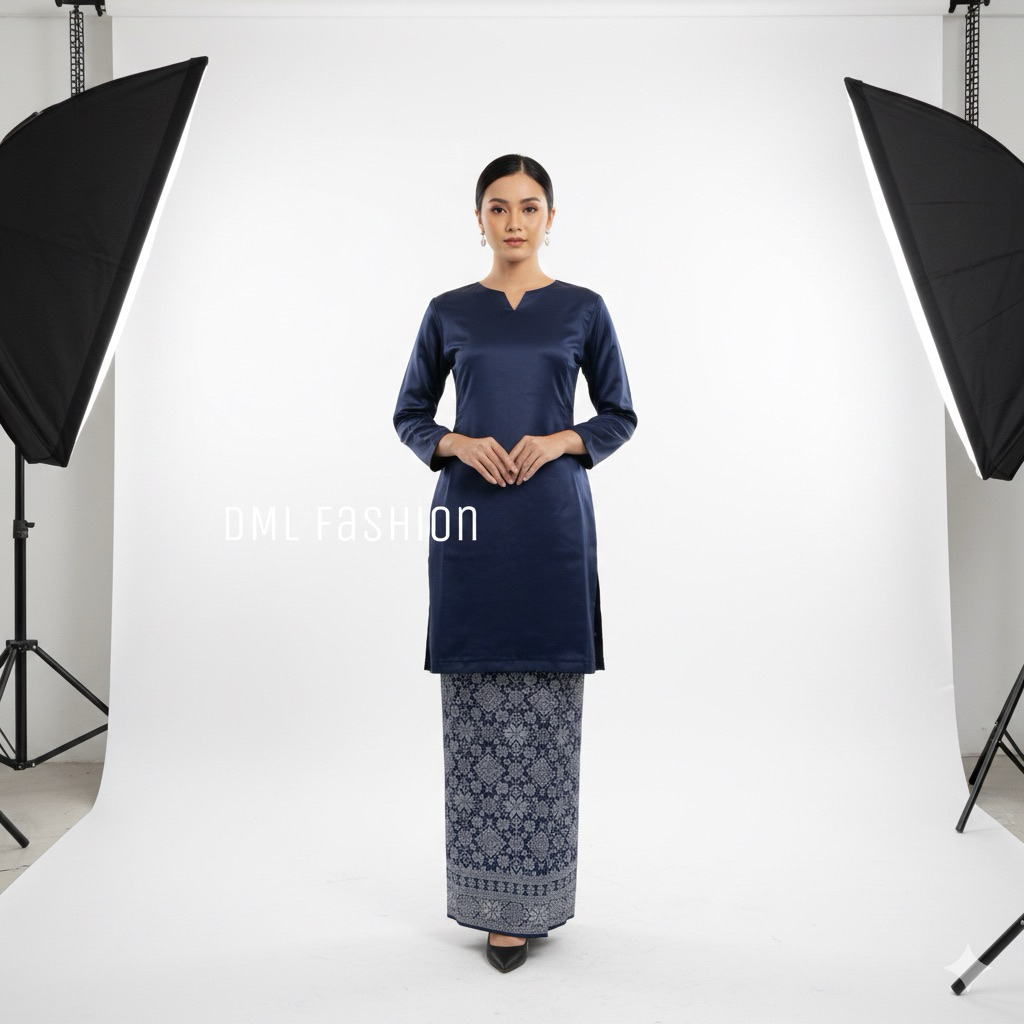 Set Kurung Melayu Polos Wanita Modern Bridal Setelan Kurung Melayu
