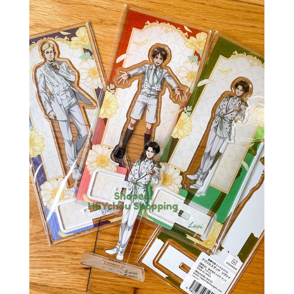 [RARE] EREN LEVI ERWIN Attack on Titan Shingeki no Kyojin X escrit Collaboration Sweet Party (give y