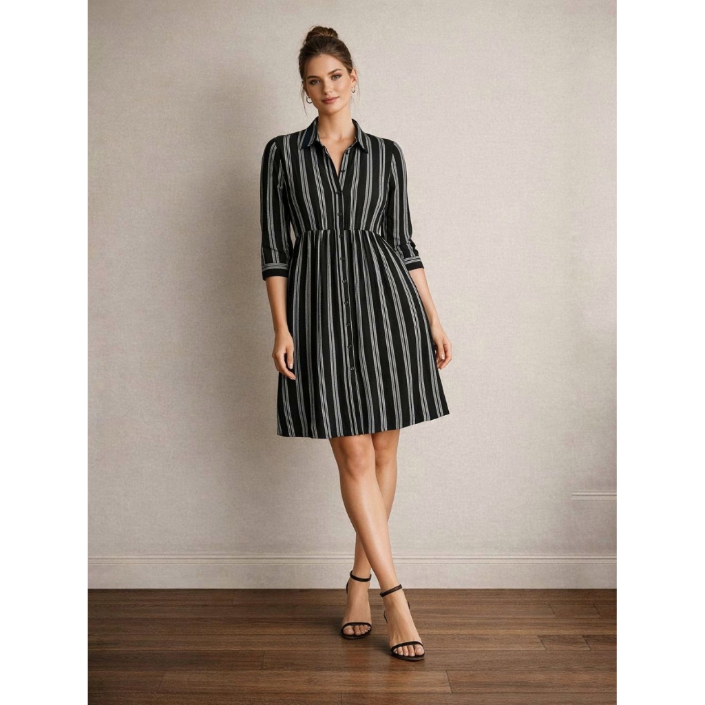 BUTTON SHIRT DRESS MINE / TUNIK/ MIDI (LD90-115)