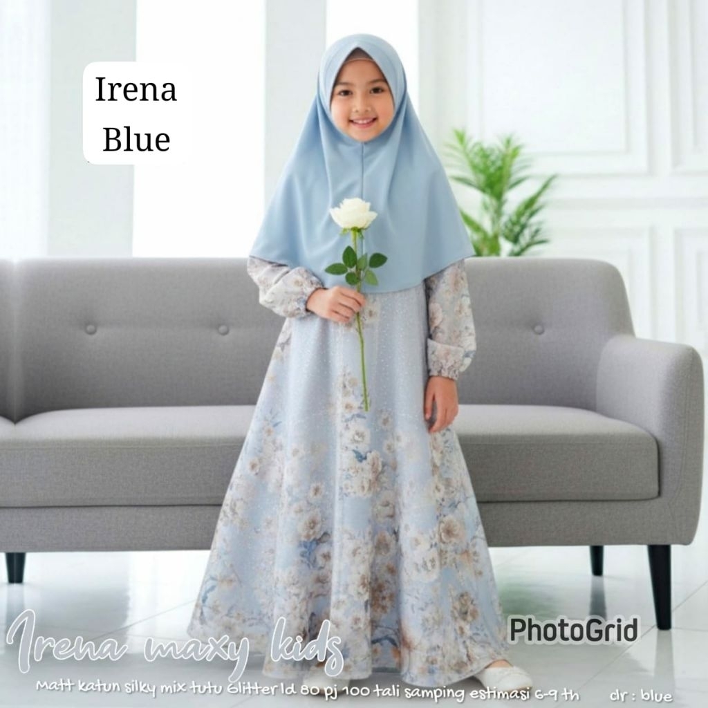BAJU LEBARAN ANAK PEREMPUAN oneset gamis hijab kids dress set jilbab remaja gamis syar'i syari anak