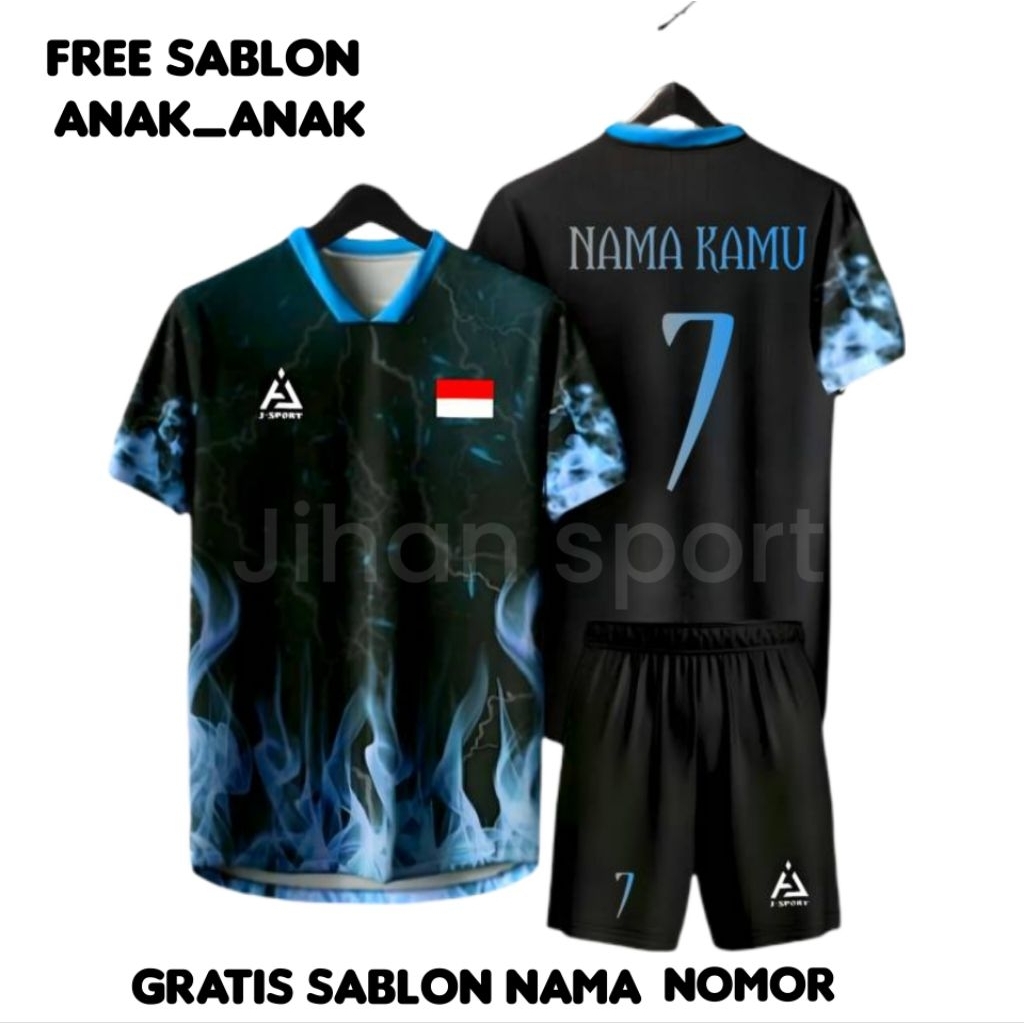 BAJU FUTSAL ANAK-ANAK/ JERSEY ANAK SABLON NAMA/ COSTUM NAMA NOMOR