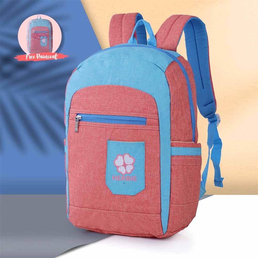 Tas Backpack Wanita Cordura | Tas Ransel Wanita Pink Kombinasi Tosca | Tas Wanita Harian