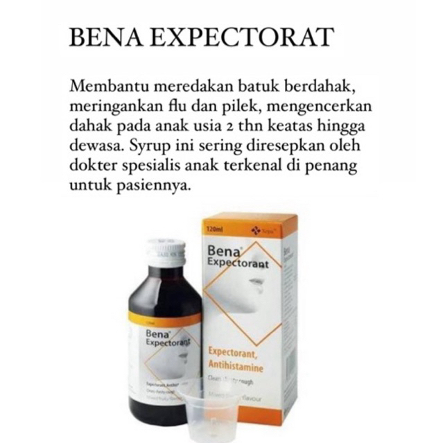 BENA EXPECTORANT BATUK & FLU PENANG MALAYSIA