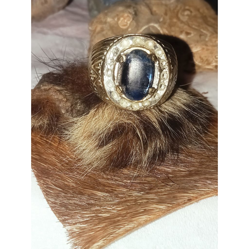 Natural original blue safir lawas antik