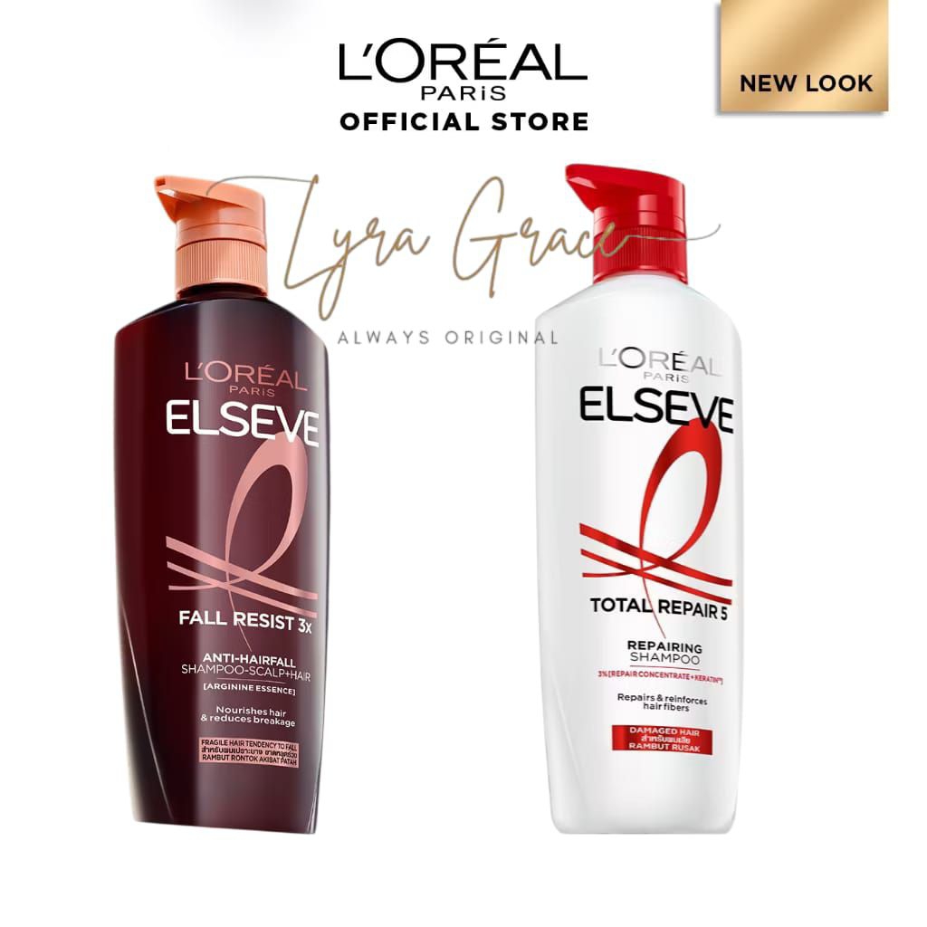 (Kemasan terbaru ) Loreal Elseve Total Repair 620ml Loreal Fall Resist 620ml Loreal Elseve Shampoo 6