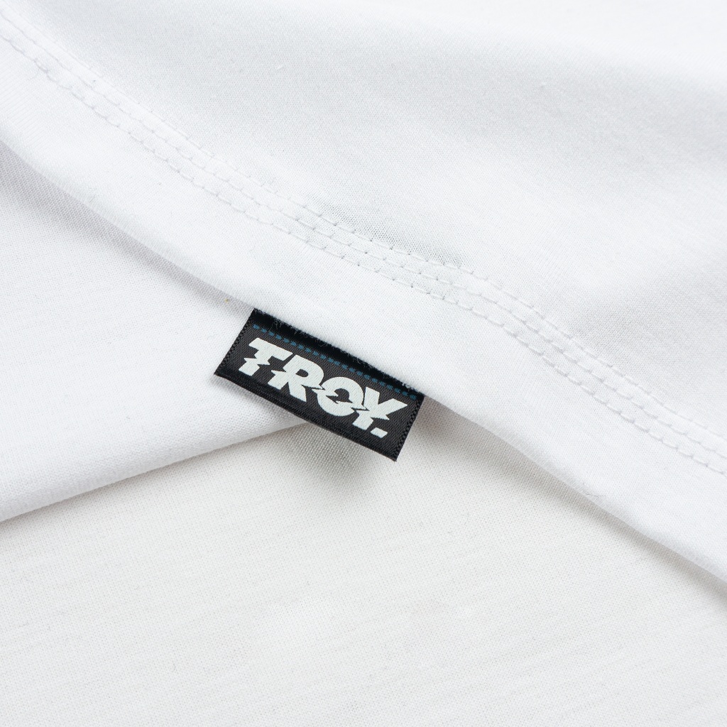 Troy Company Double Sleeve Longsleeve Tshirt White Navy Crouch Tiger - Kaos Putih Navy Lengan Panjang DSD 3509