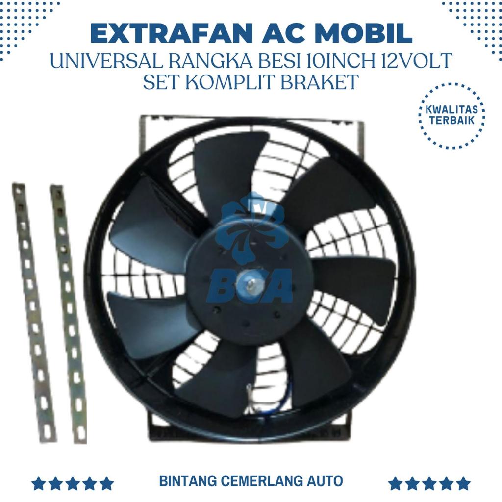 EXTRA FAN KONDENSOR AC Mobil Universal Bahan Besi Set Komplit Braket