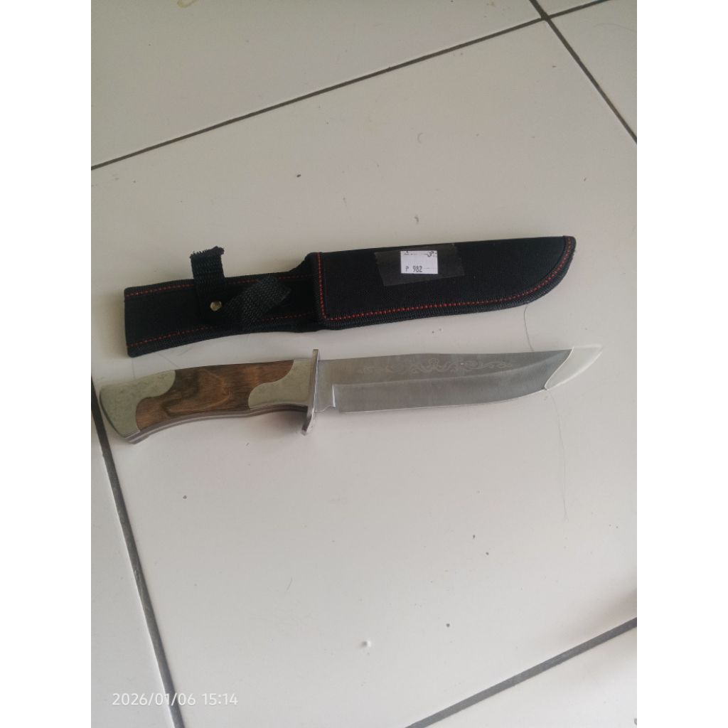 pisau outdoor buscraft survival mewah stainless steel fulltang
