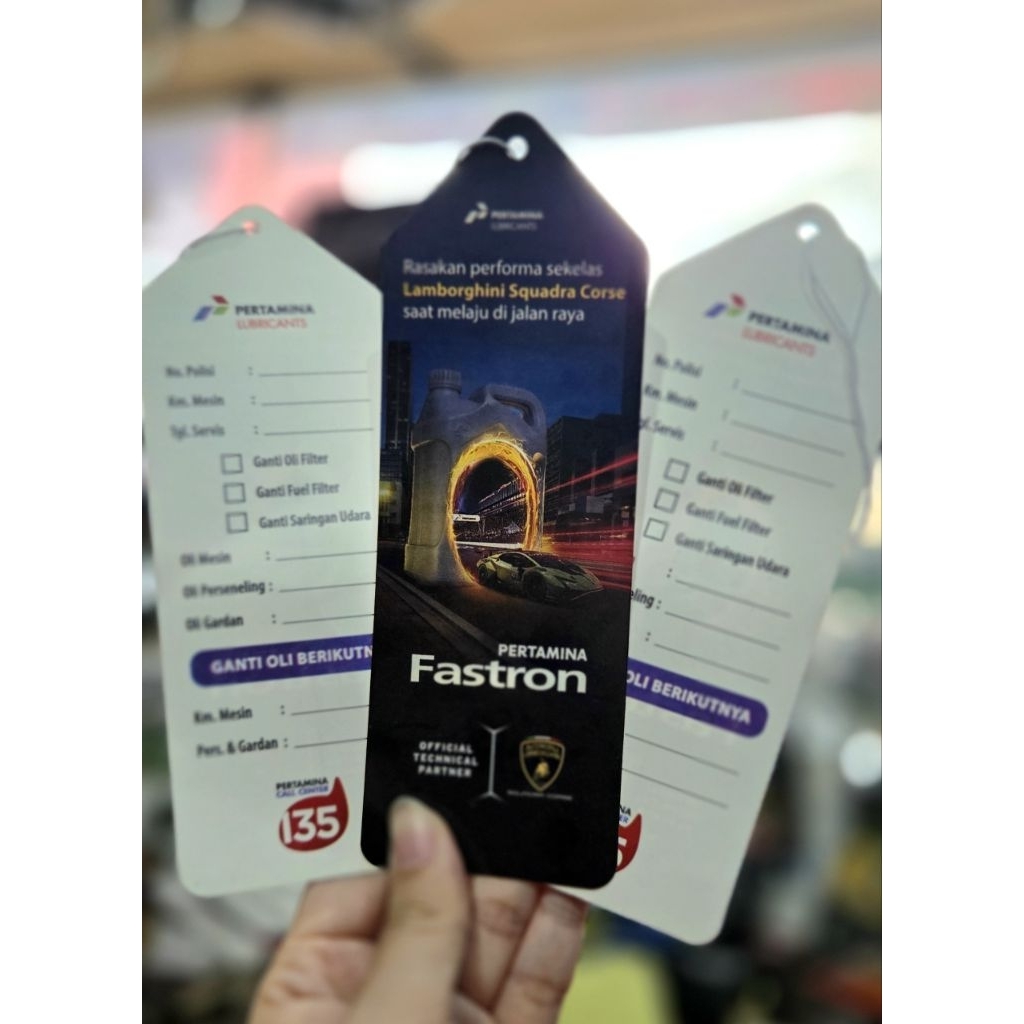 kartu ganti oli pertamina / kartu kilometer mobil / kartu tab mobil / kartu pertamina oli / kartu ga